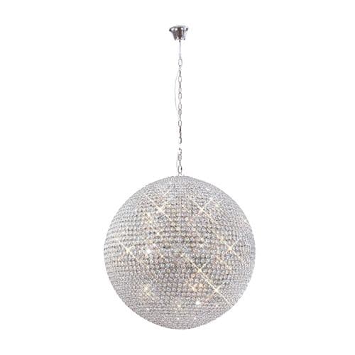 Ava 100cm Pendant 18 Light G9 Polished Chrome/Crystal