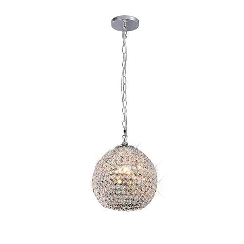 Ava 25cm Pendant 4 Light G9 Polished Chrome/Crystal
