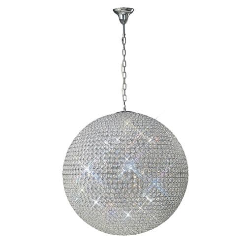 Ava 80cm Pendant 12 Light G9 Polished Chrome/Crystal