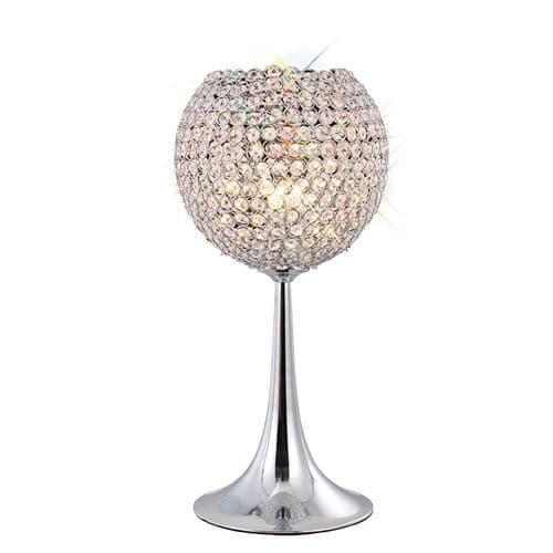 Ava Crystal Table Lamp 3 Light G9 Polished Chrome