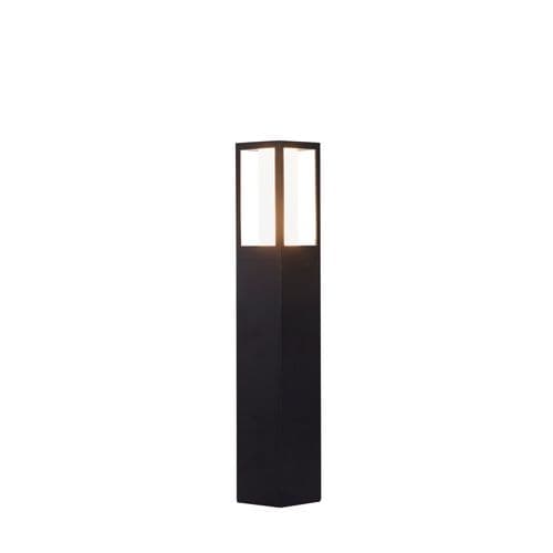 Avenue Outdoor Post - Black Metal & Matt White Polycarbonate