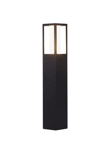 Avenue Outdoor Post Black Metal & Matt White Polycarbonate TFB91251-450