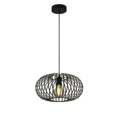 Avery Pendant Convertible to Semi-Flush - Black Metal TFB59901-1BK