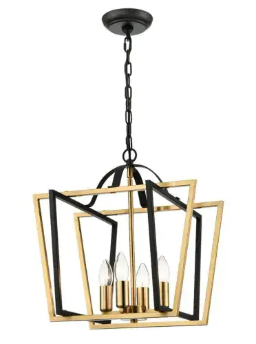 Aviary 4lt Lantern Matt Black And Aged Brass Small GSBLA7023-4