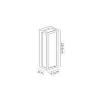 Bakerloo Flush Frosted Wall Lamp, 10W LED, 3000K, IP65, Anthracite, 2yrs Warranty