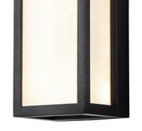 Bakerloo Flush Frosted Wall Lamp, 10W LED, 3000K, IP65, Anthracite, 2yrs Warranty