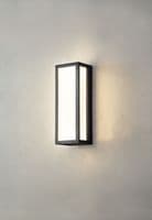 Bakerloo Flush Frosted Wall Lamp, 10W LED, 3000K, IP65, Anthracite, 2yrs Warranty