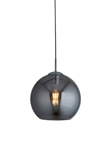 Balls Pendant - Chrome Metal & Smoked Glass