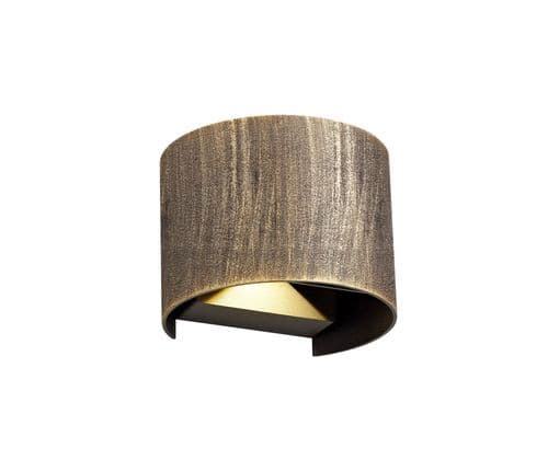 Barbados Up & Downward Lighting Wall Lamp 2 x 3W LED, 3000K, 410lm, IP54, Gold/Black, 3yrs Warranty