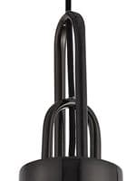 Barcelona 1 Light E27 Pendant With 30cm Oval Sphere Ribbed Glass,Black Chrome/Petrol Blue/Matt Black