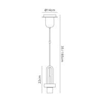Barcelona 1 Light E27 Pendant With 30cm Oval Sphere Ribbed Glass,Black Chrome/Petrol Blue/Matt Black