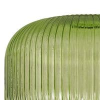 Barcelona 1 Light E27 Pendant With 30cm Pumpkin Ribbed Glass, Brass Gold / Green / Matt Black