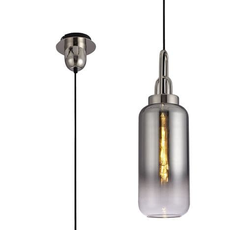 Barcelona 1 Light Pendant E27 With 16cm Cylinder Glass - Multiple Colour