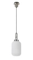 Barcelona 1 Light Pendant E27 With 20cm Tubular Ribbed Glass - Multiple Colour