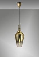Barcelona 1 Light Pendant E27 With 23cm Pear Glass - Multiple Colour