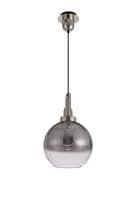 Barcelona 1 Light Pendant E27 With 30cm Globe Glass - Multiple Colour