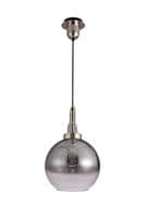 Barcelona 1 Light Pendant E27 With 30cm Globe Glass - Multiple Colour
