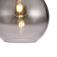 Barcelona 1 Light Pendant E27 With 30cm Globe Glass - Multiple Colour