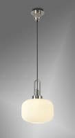 Barcelona 1 Light Pendant E27 With 30cm Pumpkin Shaped Ribbed Glass - Multiple Colour