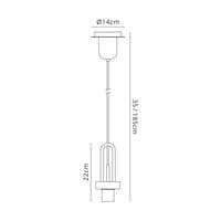 Barcelona 1 Light Pendant E27 With 30cm Pumpkin Shaped Ribbed Glass - Multiple Colour