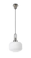 Barcelona 1 Light Pendant E27 With 30cm Pumpkin Shaped Ribbed Glass - Multiple Colour