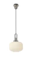 Barcelona 1 Light Pendant E27 With 30cm Pumpkin Shaped Ribbed Glass - Multiple Colour