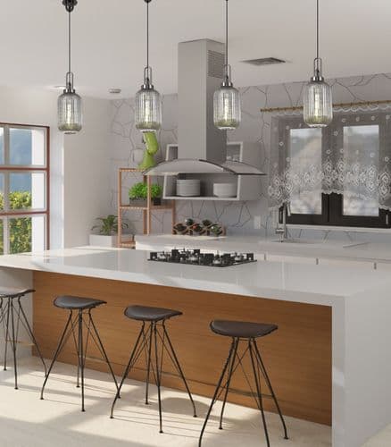 Barcelona 14cm Tubular Ribbed Glass - Multiple Colours GLASS ONLY