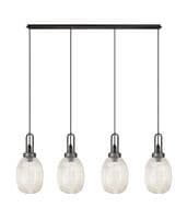 Barcelona 2.5m 5 Light Round With Multiple Shades & Colours, 5 x E27, Matt Black