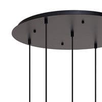 Barcelona 2.5m 5 Light Round With Multiple Shades & Colours, 5 x E27, Matt Black