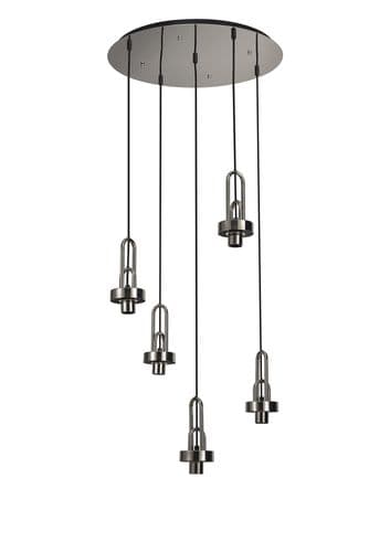 Barcelona 2.5m Round Suspension Kit, 5 x E27 - Multiple Colour