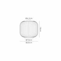 Barcelona 2.5m Round Suspension Kit, 5 x E27, Polished Nickel/Matt Black With 20cm Pumpkin Shaped