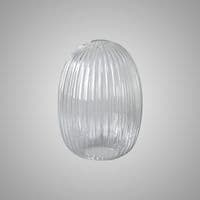 Barcelona 20cm Almond Ribbed Glass (F) - Multiple colour
