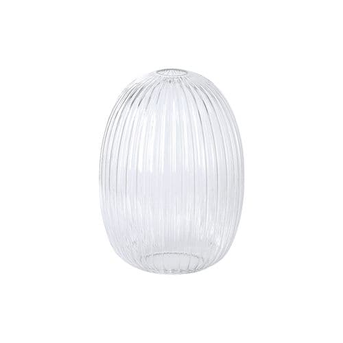 Barcelona 20cm Almond Ribbed Glass (F) - Multiple colour