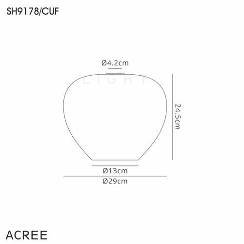 Barcelona 290mm x H245mm Inverted Trapezium Glass (J) - Multiple Colour