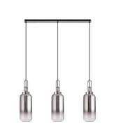 Barcelona Linear 3 Light Pendant E27 With 16cm Cylinder Glass - Multiple Colour