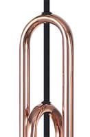 Barcelona Linear 3 Light Pendant E27 With 20cm Almond Ribbed Glass - Multiple Colour