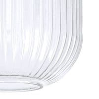 Barcelona Linear 3 Light Pendant E27 With 20cm Tubular Ribbed Glass - Multiple Colour