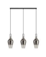 Barcelona Linear 3 Light Pendant E27 With 23cm Pear Glass - Multiple Colour