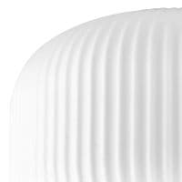 Barcelona Linear 3 Light Pendant E27, With 30cm Pumpkin Shaped Ribbed Opal Glass - Multiple Colour