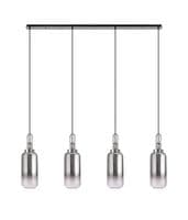 Barcelona Linear 4 Light Pendant E27 With 16cm Cylinder Glass - Multiple Colour