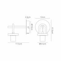 Barcelona Mini Wall Light Switched, 1 x E27 - Multiple Colour