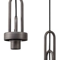 Barcelona Round 3 Light Pendant With 20cm Almond Ribbed Glass - Multiple Colour