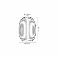 Barcelona Round 5 Light Pendant With 20cm Almond Ribbed Glass, Aged Pewter/Matt Black Clear