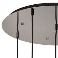 Barcelona Round 5 Light Pendant With 30cm Globe Glass - Multiple Colour