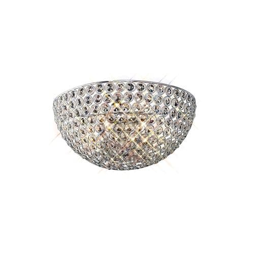 Barry Circular Wall Lamp 2 Light G9 Polished Chrome/Crystal