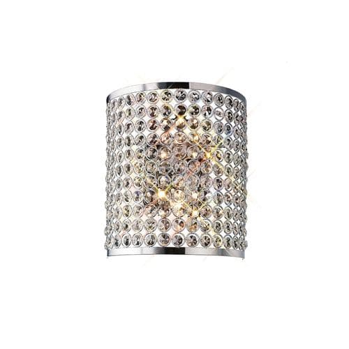 Barry Rectangle Wall Lamp 2 Light G9 Polished Chrome/Crystal