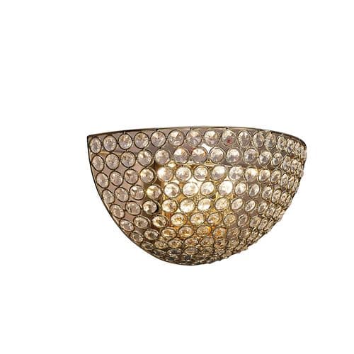 Barry Wall Lamp Circular 2 Light G9 French Gold/Crystal