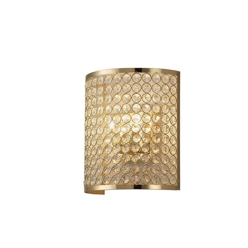 Barry Wall Lamp Rectangle 2 Light G9 French Gold/Crystal