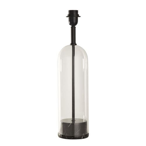 Base Only - Oxford Table Lamp, Black Metal, Marble and Glass