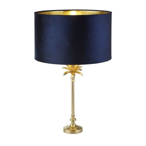 Base Only - Palm Table Lamp TFB81210AZ - Satin Brass & Black Metal